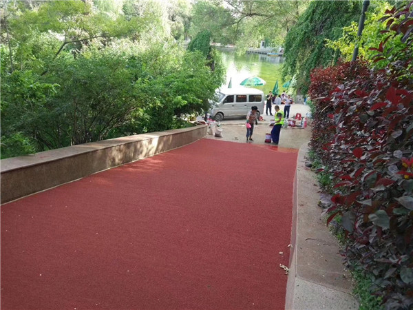 孝感彩色路面施工